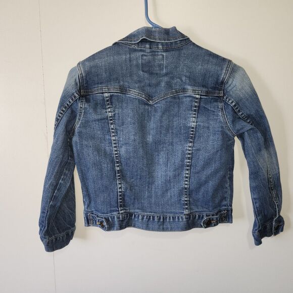 Forever 21 Girls M Premium Denim Jean Jacket Blue Slightly Distressed - Picture 2 of 11